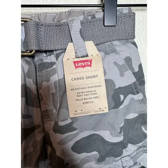 NWT Boys Levis- Printed Westwood Cargo Shorts Size 7 - Picture 2 of 7